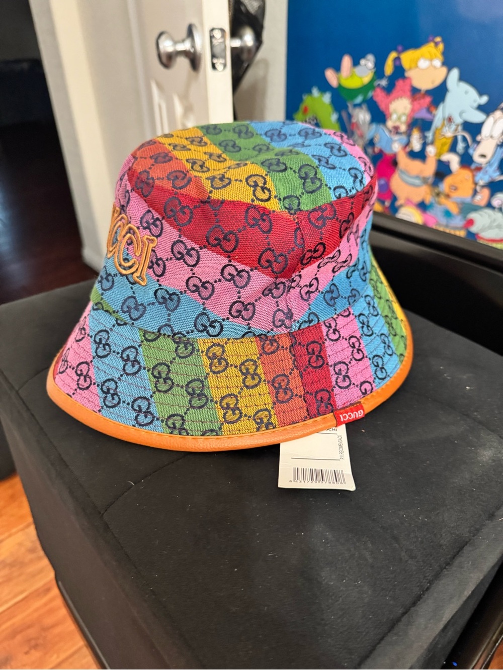 GUCCI Rainbow GG Logo Bucket Hat - Picture 3 of 5